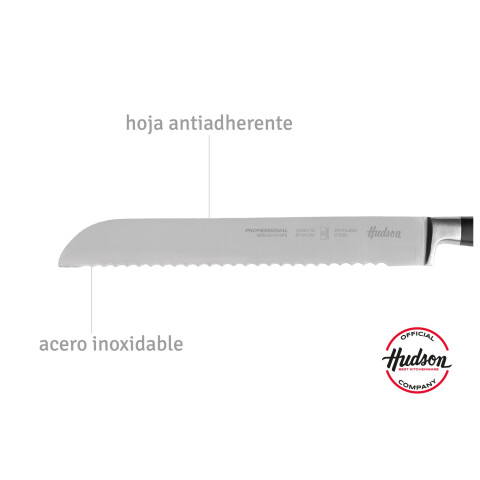 Cuchillo De Pan 8 Linea Hudson Acero Inoxidable Con Remache Cuchillo De Pan 8 Linea Hudson Acero Inoxidable Con Remache