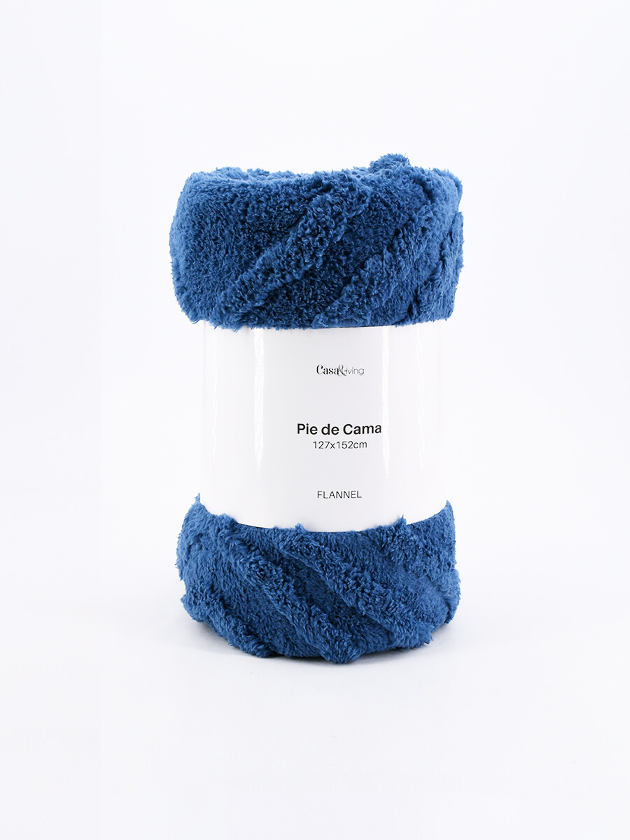 PIE DE CAMA DAMERO - AZUL OSCURO 