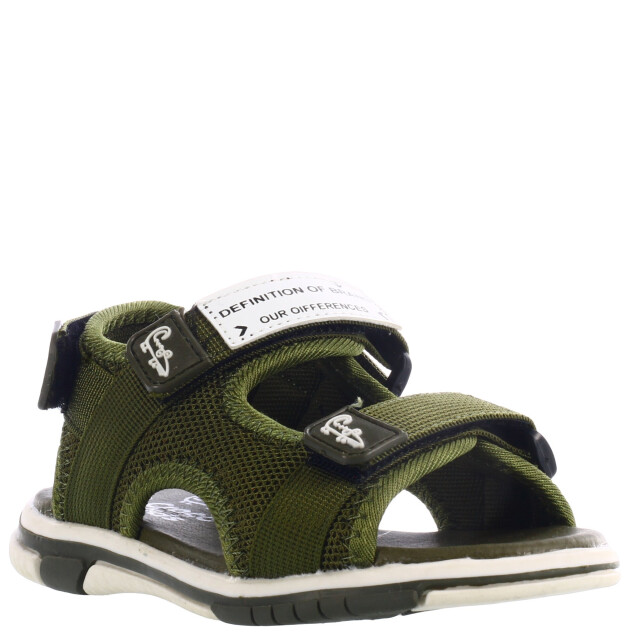 Sandalias de Niño Croco Kids TOMMY deportiva con velcros Verde Oliva