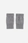 Guantes mitones tejidos gris