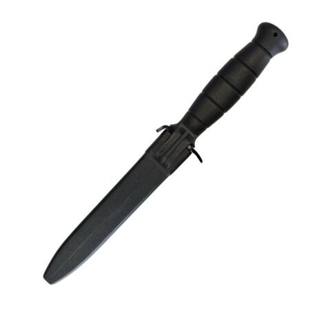 Cuchillo militar Cobra en polímero, hoja dentada Negro