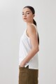 Musculosa con puff print blanco