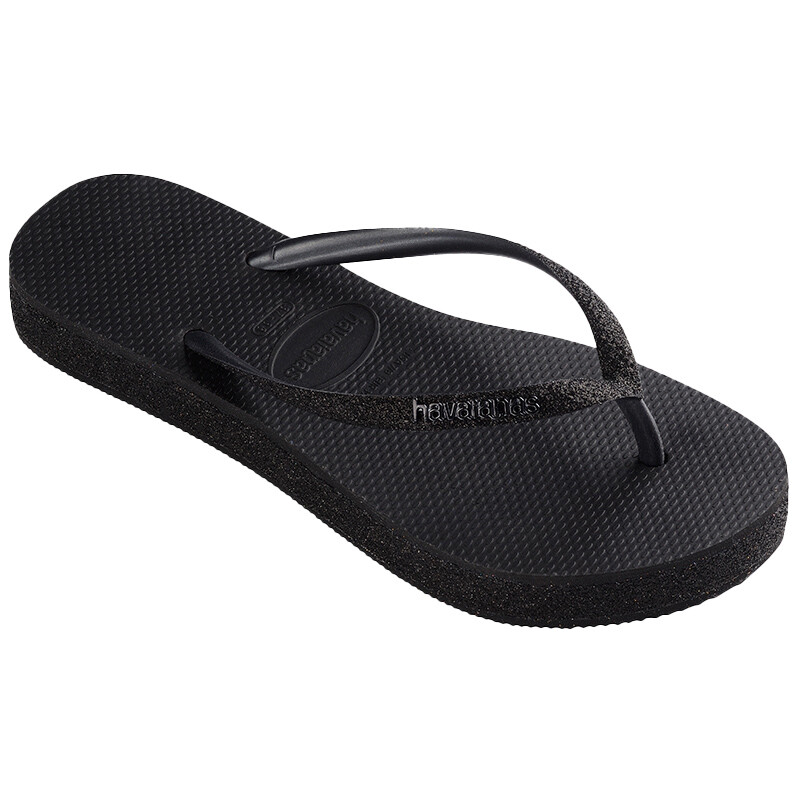 Ojotas Havaianas Slim Flatform Sparkle Negro
