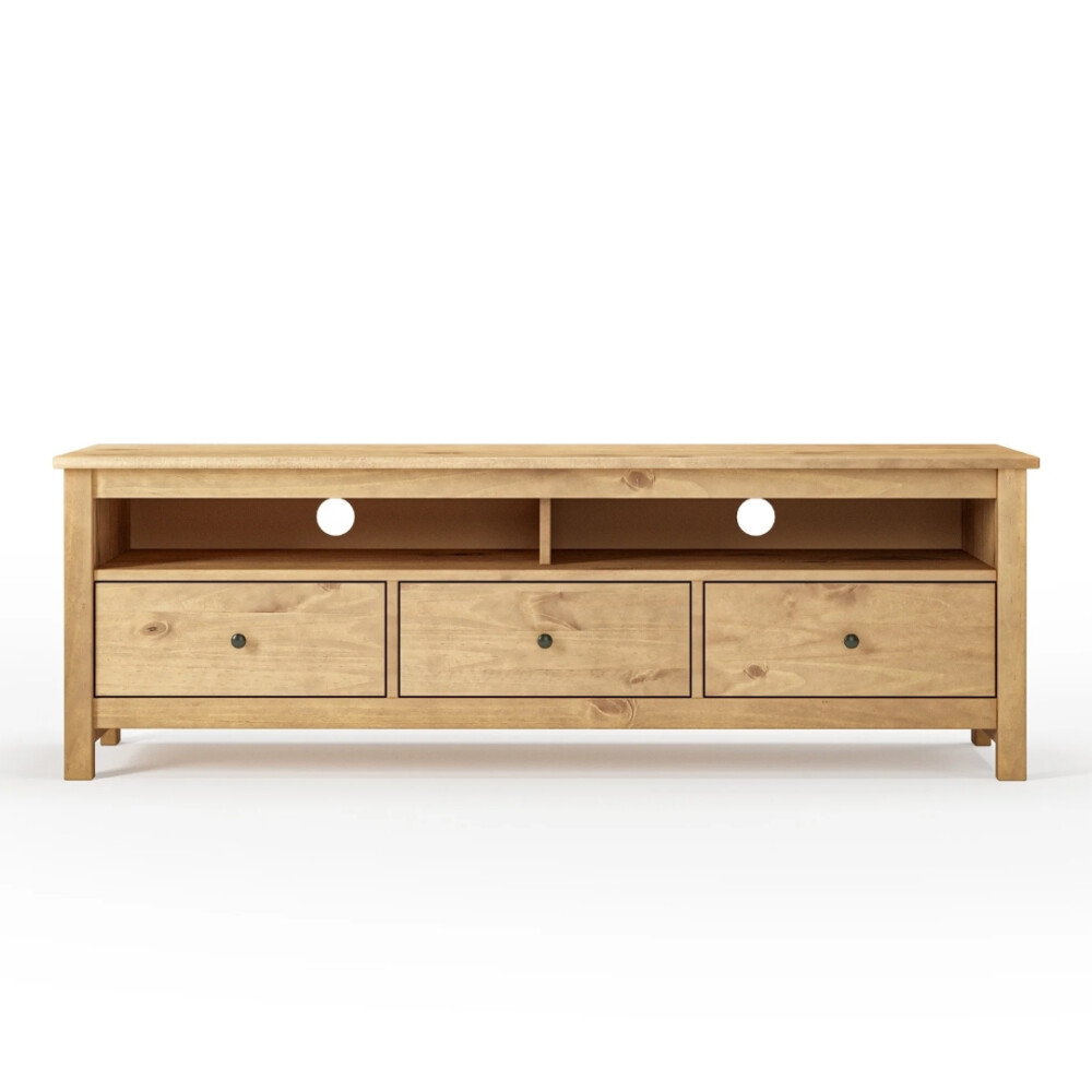 Rack TV 3 Cajones Madera Natural - Mari Miel
