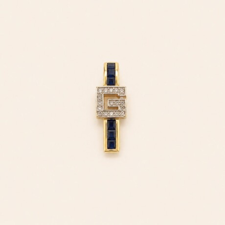 Colgante Lituania Zafiro Azul - Oro 9k Colgante Lituania Zafiro Azul - Oro 9k