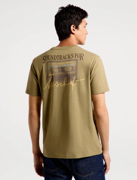 CAMISETA MANGA CORTA CON ESTAMPA VERDE