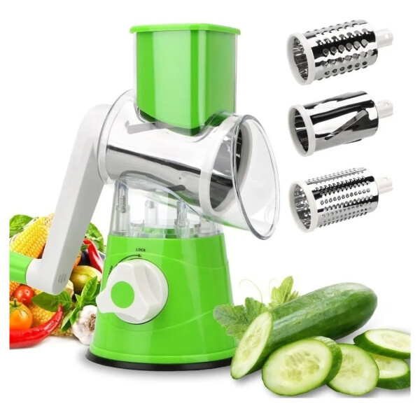 Picadora Verduras Frutas Rallador Queso Acero Inoxidable Variante Color Verde