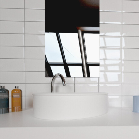CERAMICA REVESTIMIENTO 10X20 BRILLO BLANCO BRICK SIN GAMAS DE BLANCO