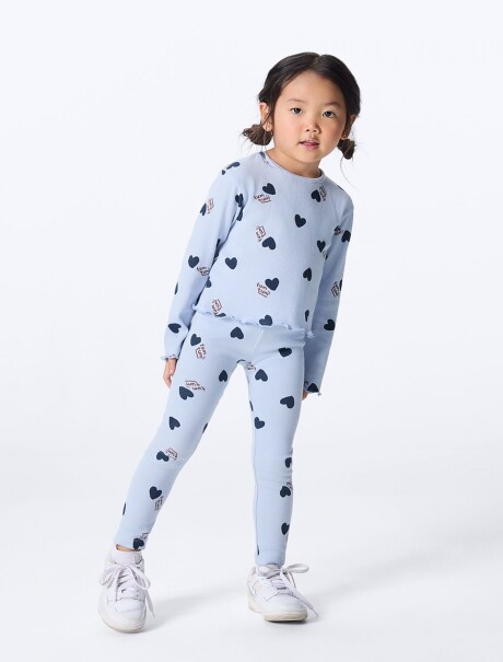 CALZA INFANTIL ESTAMPADA AZUL