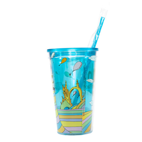 2x1 Vaso con tapa y pajita acrilico 2x1 Vaso Con Tapa Y Pajita Acrilico
