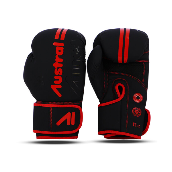 Austral Guante De Boxeo Kaos - 12 Onzas Negro-rojo