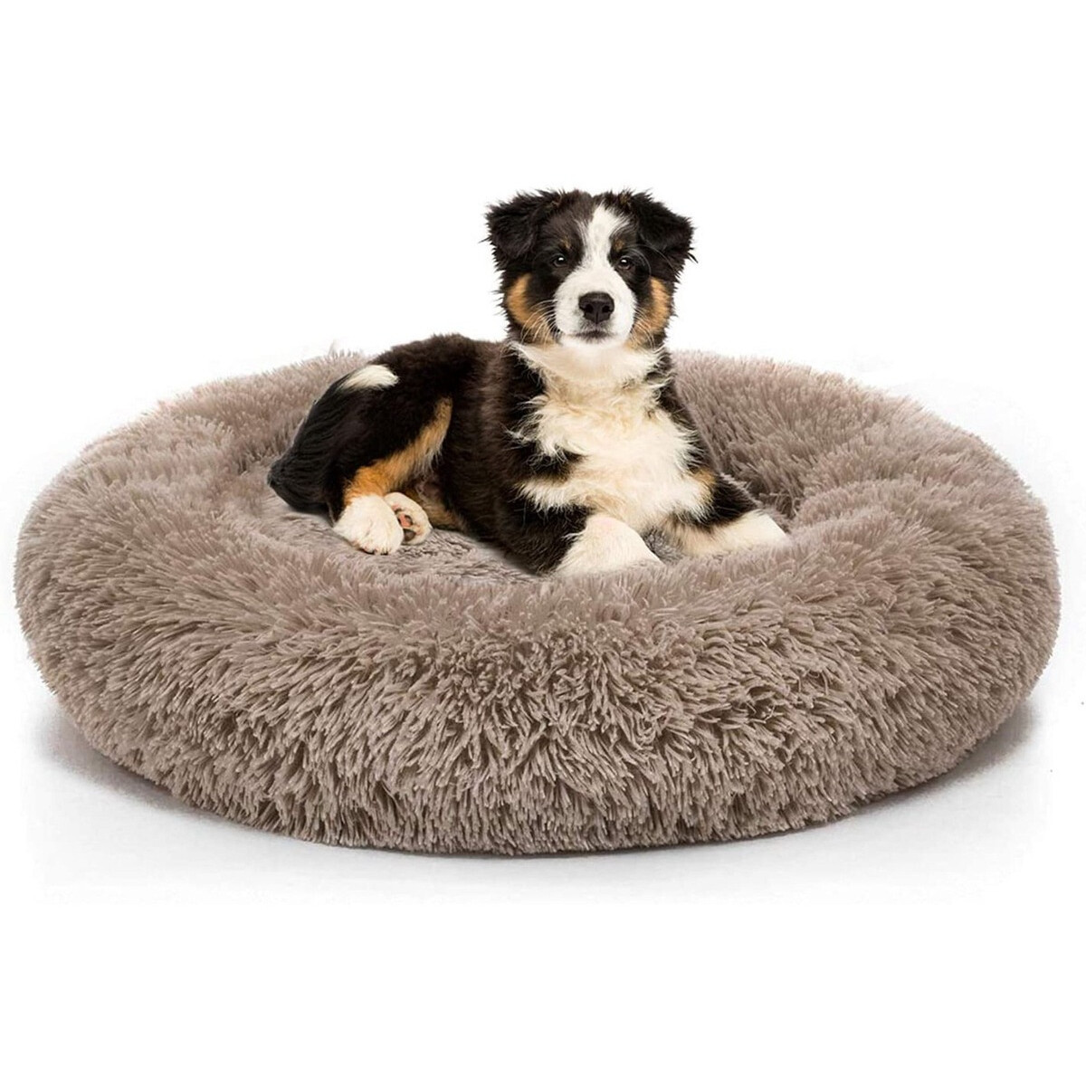 Cama Para Gato Cucha Puff Peluda Cómoda 50 Cm Mascota - Variante Color Marrón 