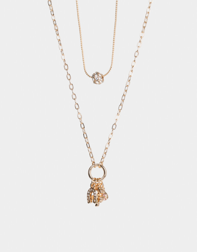 Collares Cortos Con strass Cortos Con Strass - Dorado