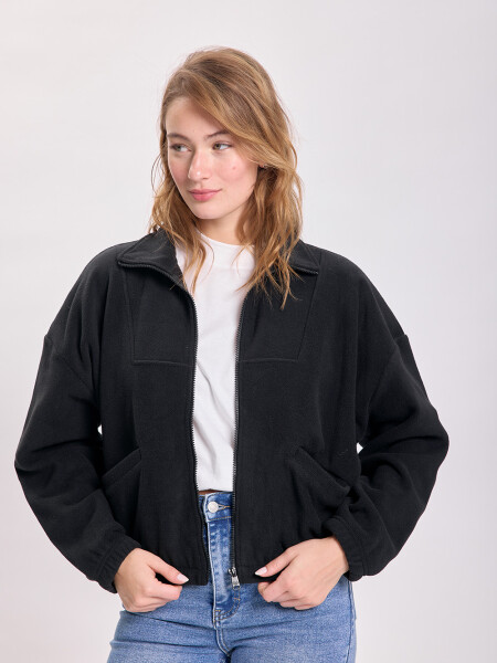 Campera polar Negro