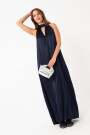 VESTIDO ARRUGADO Azul