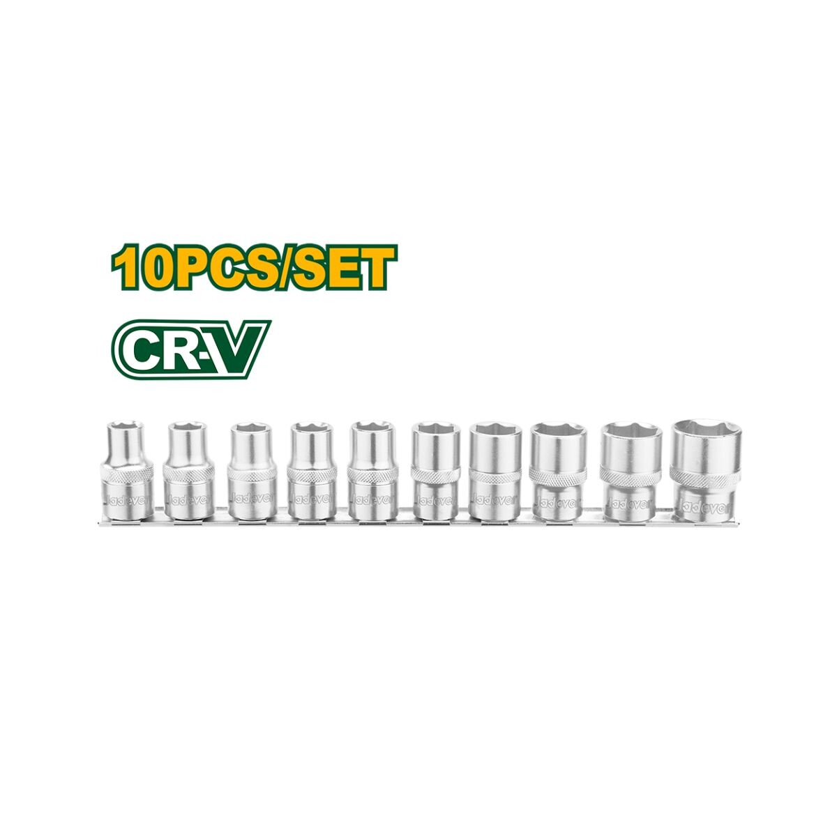 Set 10 Dados 10-24mm Encastre 1/2" Jadever 
