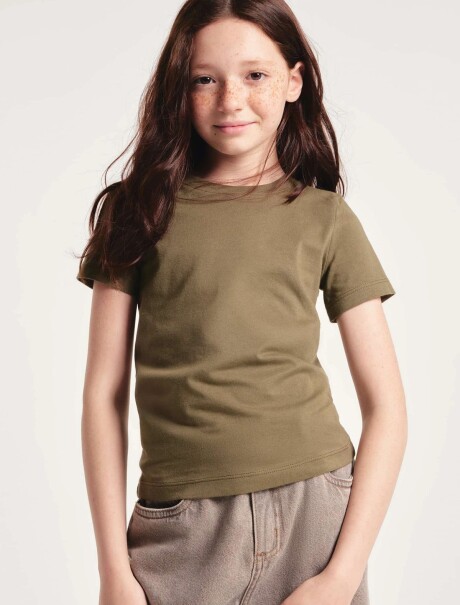 CAMISETA BÁSICA INFANTIL VERDE