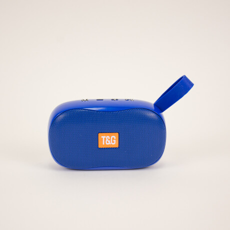 Parlante Ovalado Con Bluetooth Usb A Batería Azul