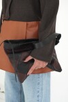Rombos Cluch Negro / Chocolate