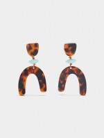 Pendientes De Arco Efecto Carey multicolor