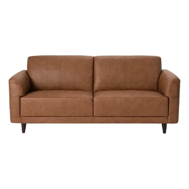 SOFA 2 CUERPOS - 100% CUERO - MODELO MARBELLA - COLOR MARRON CLARO SOFA 2 CUERPOS - 100% CUERO - MODELO MARBELLA - COLOR MARRON CLARO