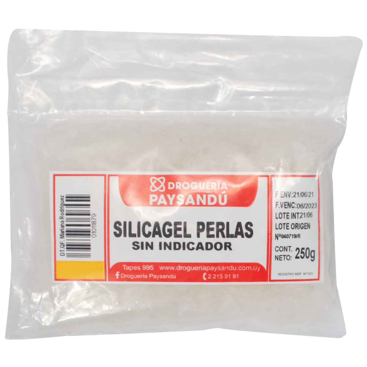 Silicagel Perlas Absorbente sin Indicador - 250 g 