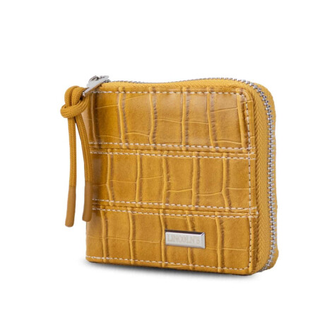 Billetera Candela Croco Mostaza