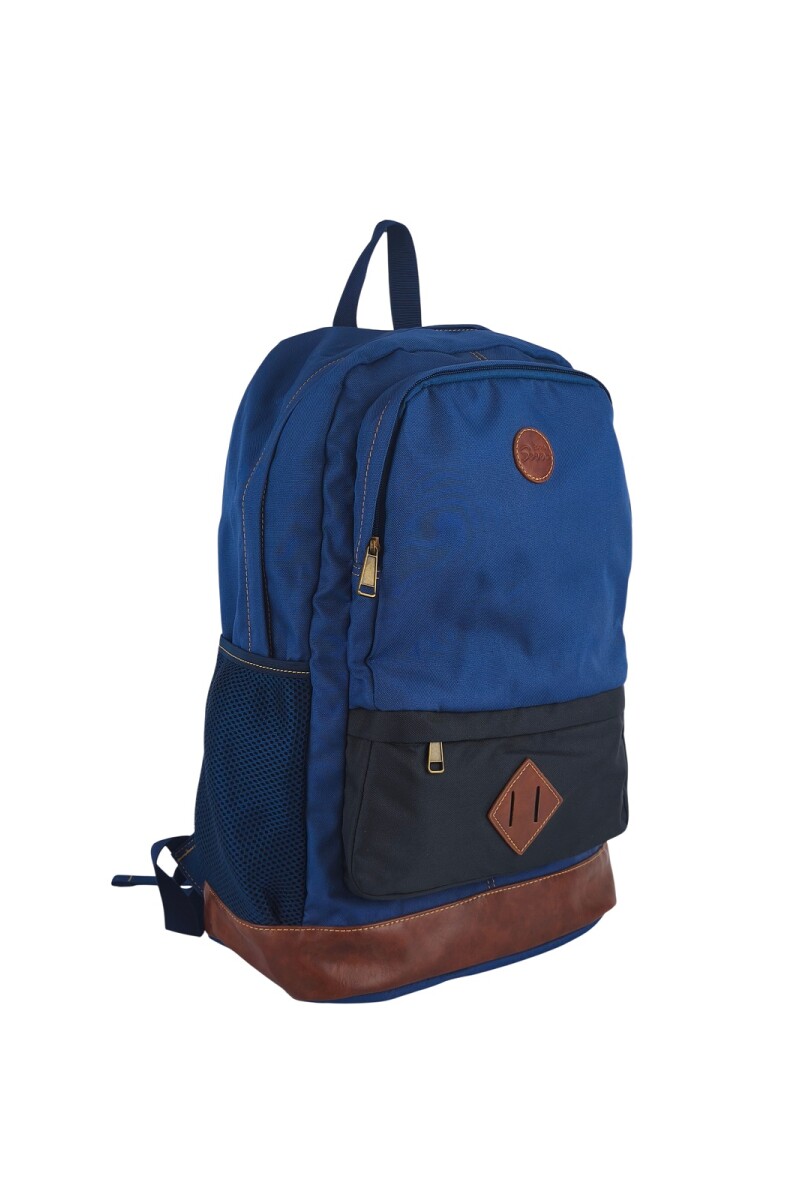 Mochila grande con bolsillo Azul