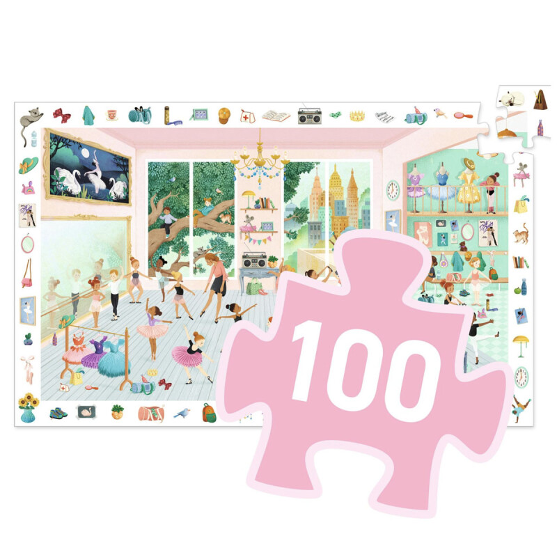 Puzzle de observación 100 piezas The dance school Djeco Puzzle de observación 100 piezas The dance school Djeco