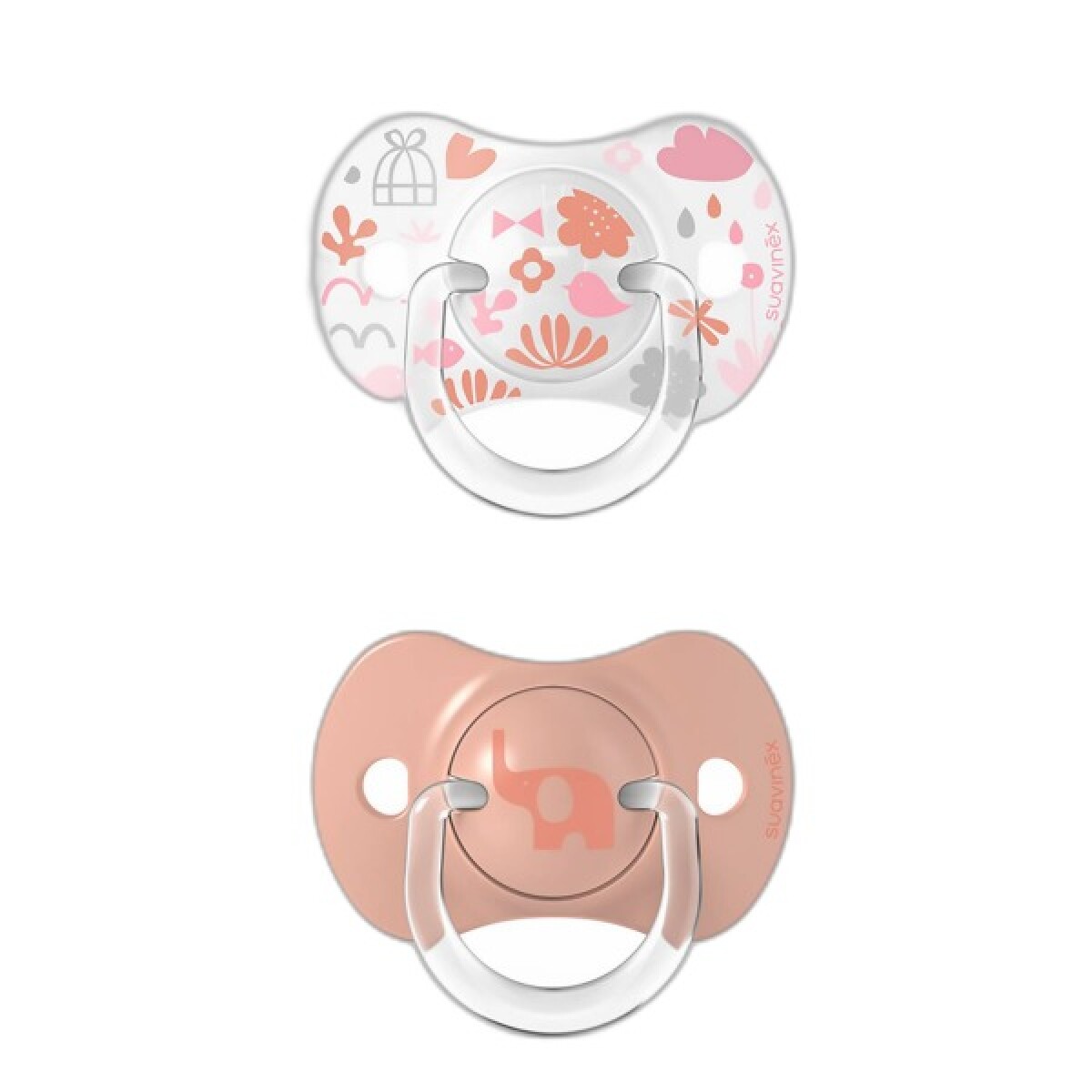 Set x2 chupete fisiologico Suavinex 6 a 18M - memories rosado 