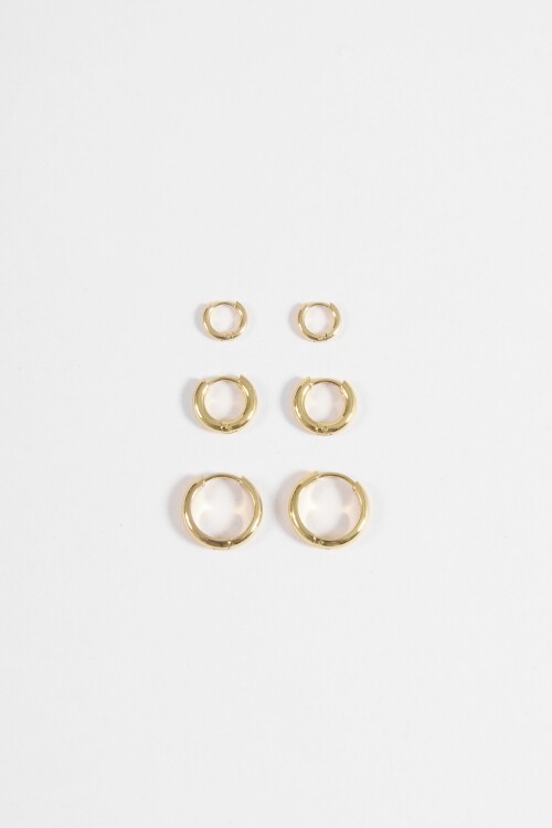 Set aros acero dorado
