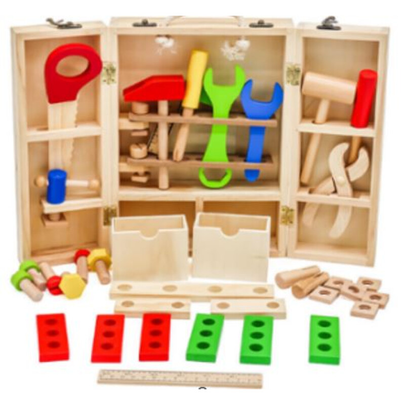 CAJA CON HERRAMIENTAS DE MADERA INFANTIL CAJA CON HERRAMIENTAS DE MADERA INFANTIL