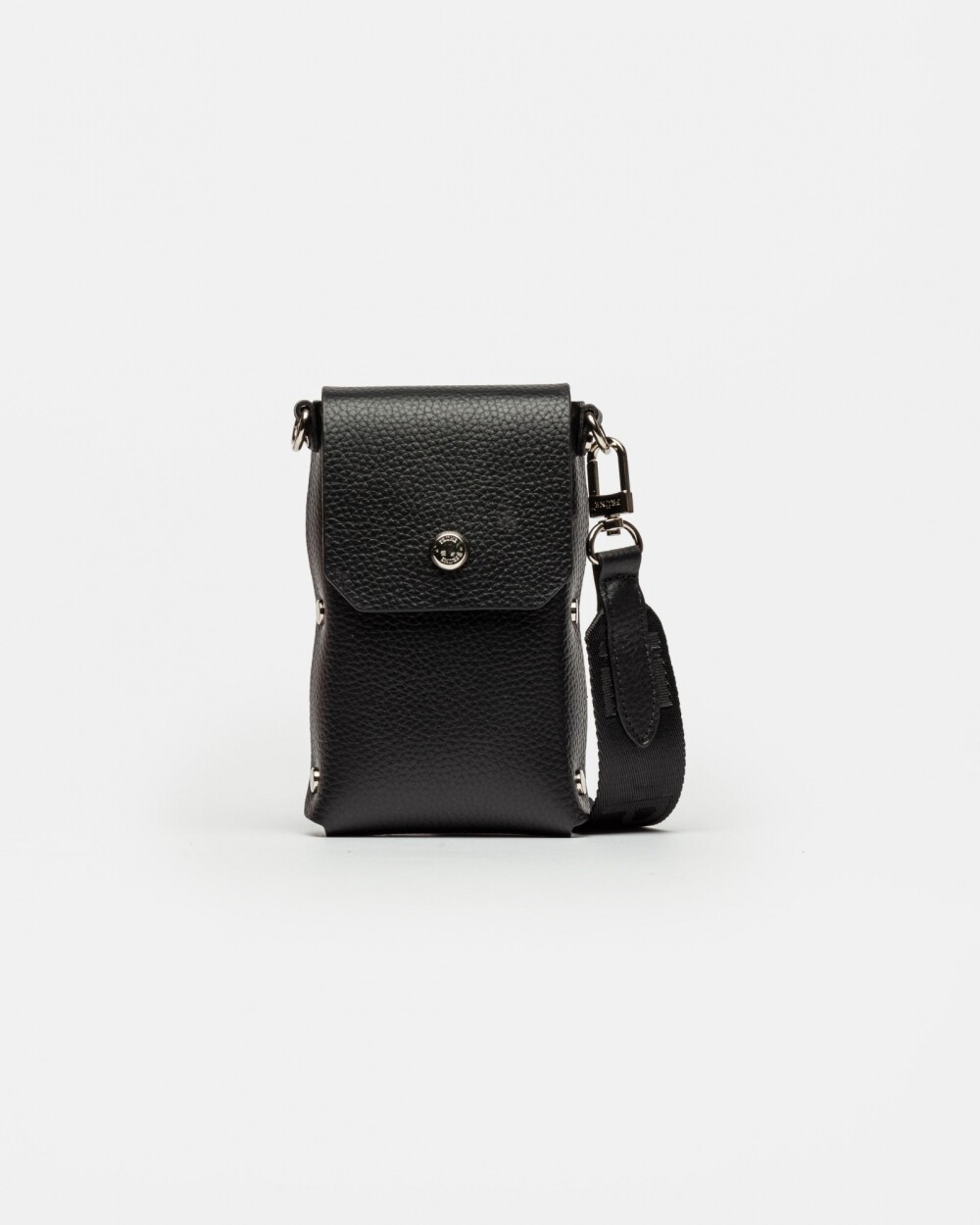 Porta celular Maldiva en cuero graneado Negro