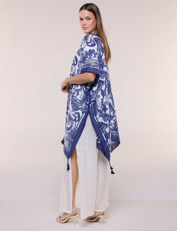 Kimono Flores AZUL