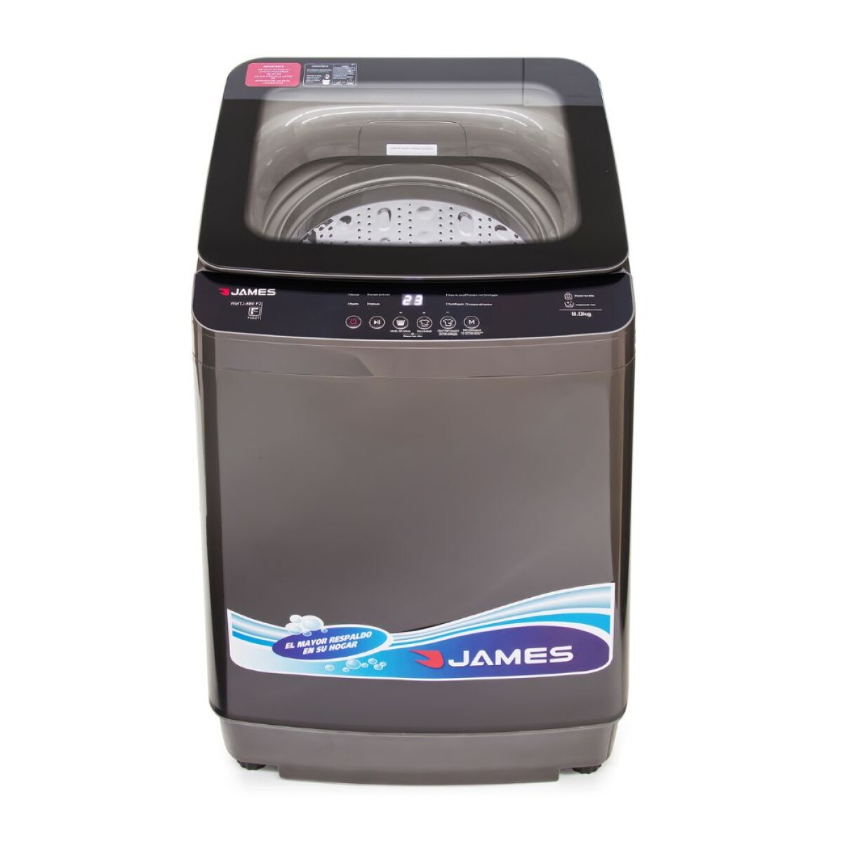 Lavarropas James 8 KG WMTJ-880 F-2 gris 