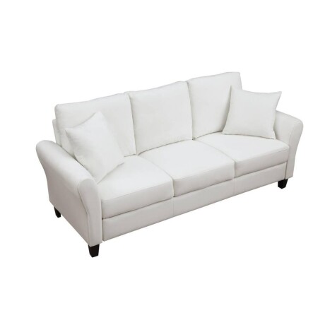 Sillón Sofá Venecia 3 Cuerpos - Blanco + Almohadones Sillón Sofá Venecia 3 Cuerpos - Blanco + Almohadones