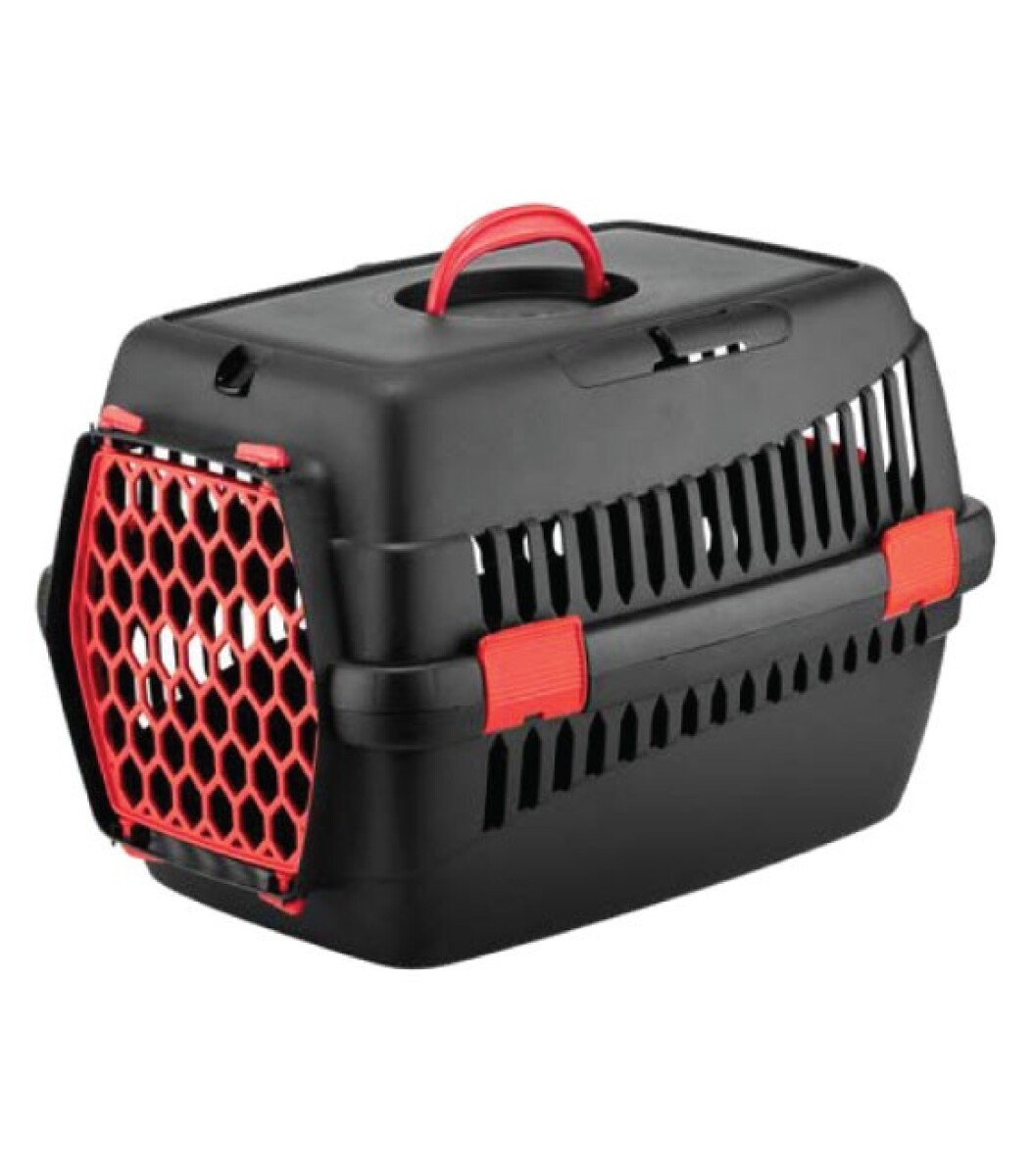 PET CARRIAGE BAG BLACK BLACK/RED 