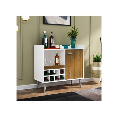 RACK BODEGA 8 BOTELLAS 1 PUERTA NOGAL/BLANCO RACK BODEGA 8 BOTELLAS 1 PUERTA NOGAL/BLANCO