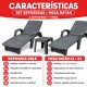 Set x2 Reposeras Gris + mesa auxiliar gris turca GRIS