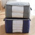 Set Caja Organizadora X2 Ropa Guarda Mantas Frazadas Variante Color Gris