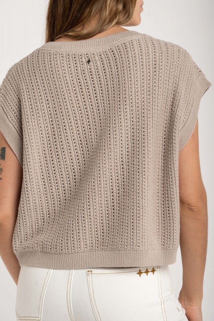 Chaleco Lurex Gris