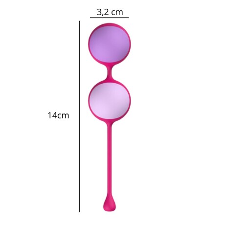 Bolas Kegel Ejercicios Pélvicos x5 Kewos Fucsia y Violeta