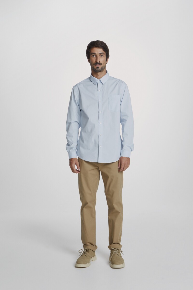 CAMISA ML MASC - AZUL CLARO 