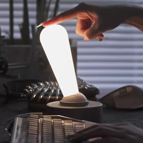 Lámpara LED portátil con base tipo interruptor ON-OFF Gris