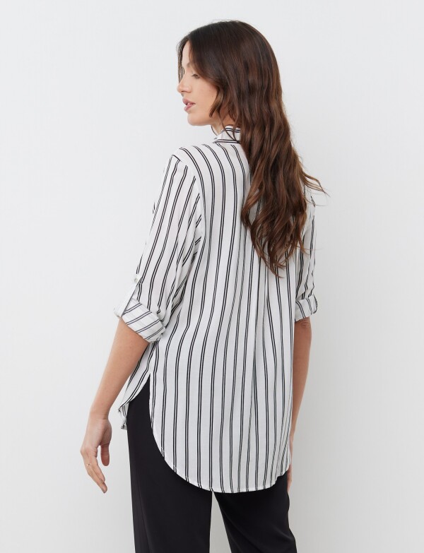 Camisa Lineas BLANCO/NEGRO