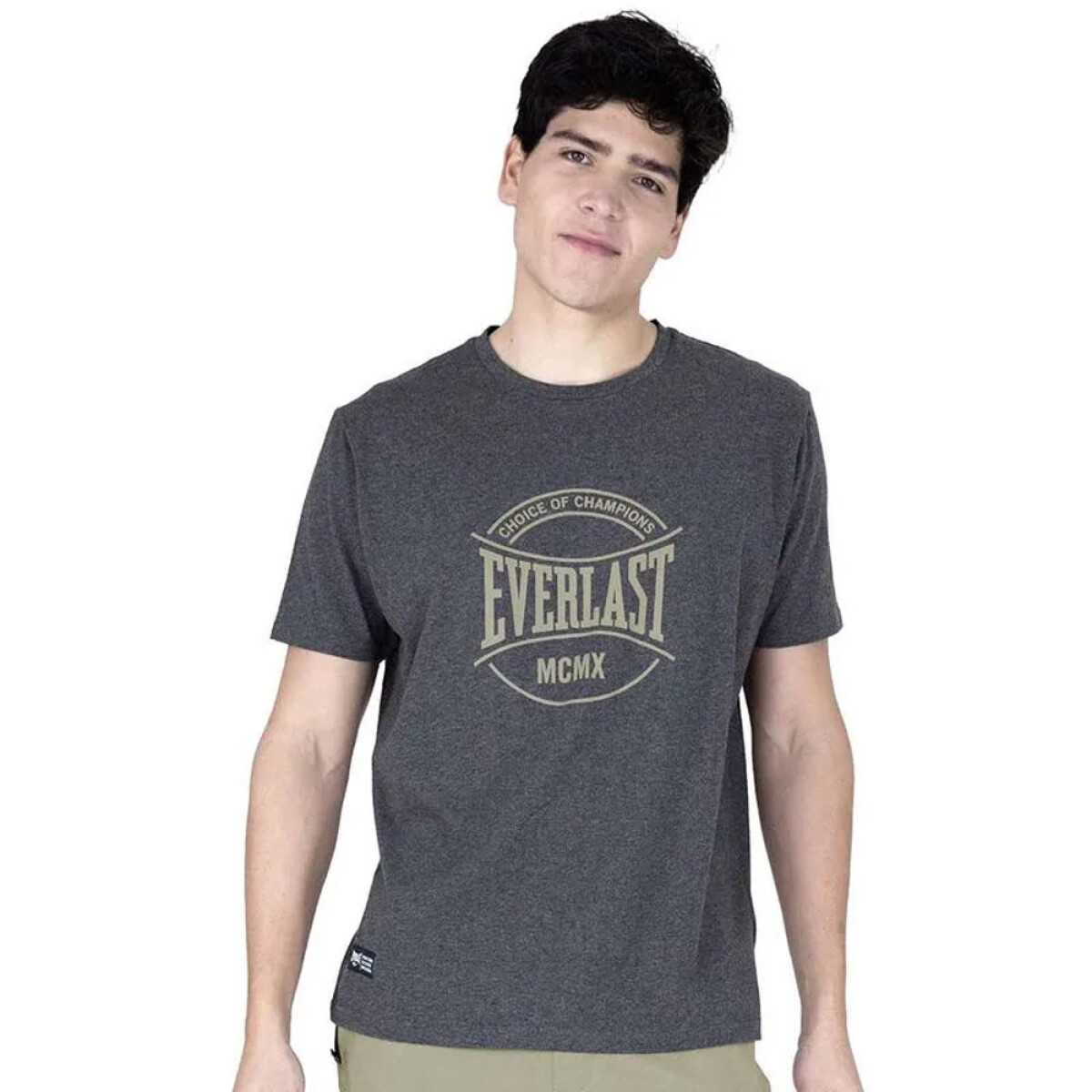 TSHIRT MEN COTT/POLY EVERLAST LUNGE BROWN M6 S - CH 