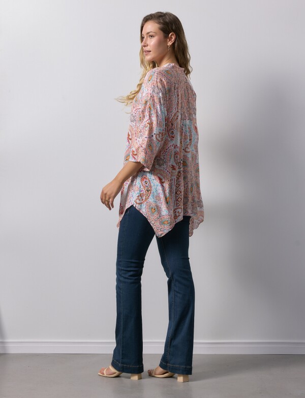 Blusa Arabescos MULTI/ROSA