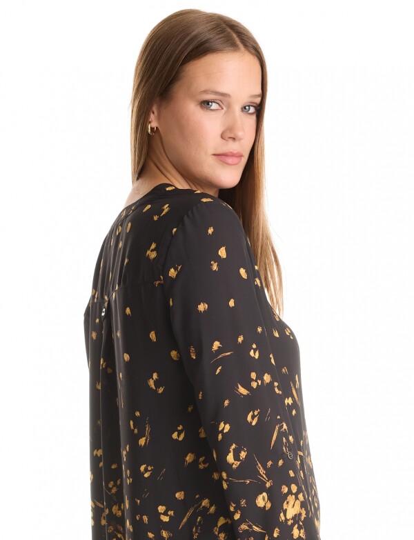 Blusa Gasa Print NEGRO/MULTI