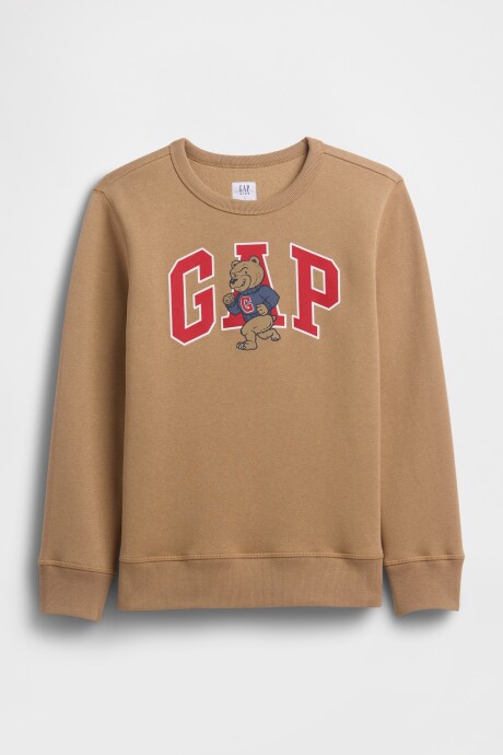 Buzo Deportivo Logo Gap Niño Camel Hair