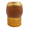 Mate Torpedo con base bañado de oro - ALPACA - 02 marrónuniforme